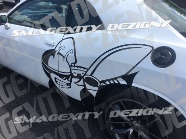 Reflective Black DRIVER SIDE CHALLENGER SRT SCAT PACK BEE Tribal Decals Graphics