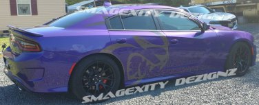 REFLECTIVE DRIVER HELLCAT SRT EYE TRIBAL Decal Graphic Vinyl CHARGER MOPAR HEMI
