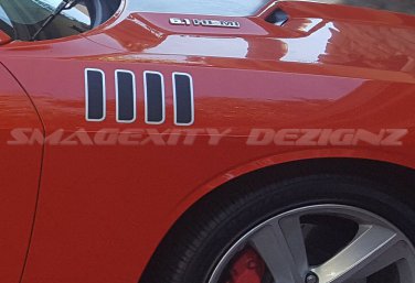 TWO 2008 - 2020 CHALLENGER Cuda Vent Decal Graphic Vinyl SRT RT R/T 392 HEMI 5.7