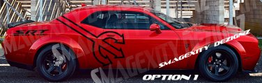 Demon  CAST VINYL DECAL KIT GRAPHICS  Stripe Challenger Pitchfork Custom MOPAR M reflective Dodge