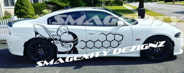 SRT  CAST VINYL DECAL KIT GRAPHICS  CHARGER MOPAR SCAT PACK BEE HONEYCOMB custom HONEY COMB