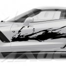 2014-2019 CORVETTE C7 STINGRAY GRAPHIC  CAST VINYL DECAL KIT GRAPHICS  ZR1 Z06 SPLATTER SPLASH 755