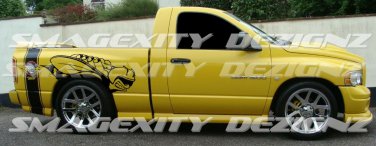 Passenger Side REFLECTIVE Vinyl Graphics Decals RAM 1500 MOPAR RUMBLE BEE HEMI