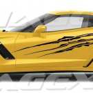 2015-19 CORVETTE C7 GLOSS BLACK Graphic DECAL slash scratch rip tear z06 zr1 2015-19 CORVETTE C7 GLOSS BLACK Graphic DECAL slash scratch rip tear z06 zr1