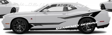 REFLECTIVE Tribal Decal Graphic Stripe Challenger RT SRT Custom MOPAR scat pack