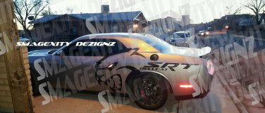 HUGE TRIBAL  CAST VINYL DECAL KIT GRAPHICS  CHALLENGER MOPAR SRT HELLCAT LOGO COMBO HEMI