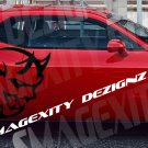 HUGE MATTE BLACK Demon CAST VINYL DECAL KIT GRAPHICS  Challenger Custom MOPAR Dodge HEMI SRT 1320