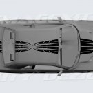 Custom Stripe Vinyl Graphic Decal MATTE BLACK Hemi Mopar Challenger Charger 392