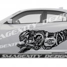 TRIBAL ROBOT CAT CUSTOM GRAPHIC DECAL KIT MATTE BLACK 8 YR VERTICAL CAST VINYL CHARGER