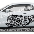TRIBAL ROBOT CAT CUSTOM GRAPHIC DECAL MATTE BLACK 8 YR VERTICAL CAST VINYL KIT CHALLENGER