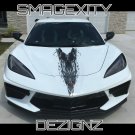 8yr Vinyl DETAILED KIT SPLATTER CORVETTE C8 STINGRAY GRAPHIC Split Hood Decal Stripe