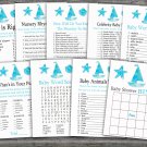 Sea baby shower games package,Nautical baby shower games package,9 Games,INSTANT DOWNLOAD-218