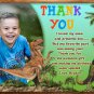 Dinosaur birthay invitation,Dino birthay invite,Dinosaur thank you card FREE--030