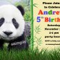 Panda birthday invitation,Jungle birthday invite,Panda thank you card FREE--081