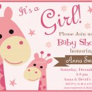 Giraffe baby shower invitation,Safari baby shower invite,Giraffe baby shower printable invite--099