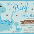 Blue Dinosaur baby shower invitation,Blue Dinosaur baby shower invite,Dinosaur printable invite--110