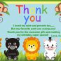 Jungle Safari Animals invitation,Safari animals invite,Safari animals thank you card FREE--119