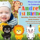 Jungle Safari Animals invitation,Safari animals invite,Safari animals thank you card FREE--120