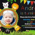 Jungle Safari birthday  invitation,Jungle Safari  invite,Jungle Safari thank you card FREE--140