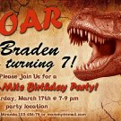 Dinosaur birthay invitation,Dino birthay invite,Dinosaur thank you card FREE--143