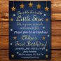 Little star birthday invitation,Little star invite,Little star thank you card FREE--151