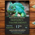 Chameleon birthay invitation,Chameleon birthay invite,Chameleon thank you card FREE--165