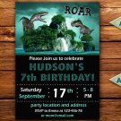 Dinosaur birthay invitation,Dinosaur birthay invite,Dinosaur thank you card FREE--167