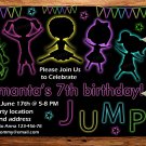 jump and play birthay invitation,jump and play invite--180