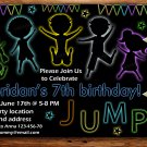 jump and play birthay invitation,jump and play invite--181