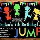 jump birthay invitation,jump and play invite--182