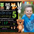 Woodland Animals invitation,Woodland animals invite,Woodland animals thank you card FREE--192