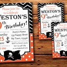 Pirates birthday invitation,Pirates birthday invite--214
