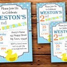 Rubber Ducky birthday invitation,Rubber Ducky birthday invite--215