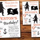 Pirate birthday invitation,Pirate birthday invite--227