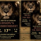 Lion birthday invitation,Lion birthday invite,Safari birthday invitation