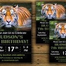 Tiger birthday invitation,Tiger birthday invite,Jungle birthday invitation