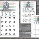 Penguin bingo game,Penguin bingo card,birthday bingo card,60 Printable card,INSTANT DOWNLOAD--384