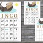 Otter bingo game,Otter bingo card,birthday bingo card,60 Printable card,INSTANT DOWNLOAD--380