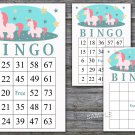 Unicorn bingo game,Unicorn bingo card,birthday bingo card,60 Printable card,INSTANT DOWNLOAD--378