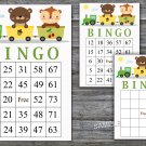 Animal train bingo game,Animal train bingo card,birthday bingo,60 Printable card,INSTANT DOWNLOAD377