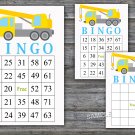 Crane bingo game,Auto Crane bingo cards,birthday bingo cards,60 Printable card,INSTANT DOWNLOAD--374