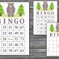 Bear bingo game,Woodland bingo cards,birthday bingo games,60 Printable card,INSTANT DOWNLOAD--368