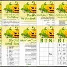 Halloween Birthday Games package,Adult Birthday Games,Halloween Party,9 Games,INSTANT DOWNLOAD