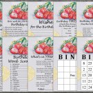 Strawberry Birthday Games package,Adult Birthday Games,Fruit birthday Party,9 Games,INSTANT DOWNLOAD