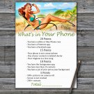 Pin Up What's in your phone game,Adult Birthday Game,Girls Birthday Game,INSTANT DOWNLOAD-4