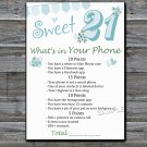 21st Birthday What's in your phone game,Adult Birthday Game,Girls Birthday Game,INSTANT DOWNLOAD-8