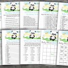 Cute Panda baby shower games package,Jungle baby shower games package ,9 Games,INSTANT DOWNLOAD-309