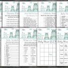 Elephant baby shower games package,baby shower games pack ,9 Games,INSTANT DOWNLOAD-325