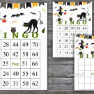 Halloween bingo game,Halloween bingo cards,Halloween Party,60 Printable card,INSTANT DOWNLOAD--01