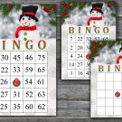 Christmas bingo game,Snowman bingo,Christmas Party bingo,Holiday Bingo,INSTANT DOWNLOAD--34